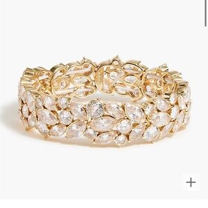 JCrew crystal leaves bracelet